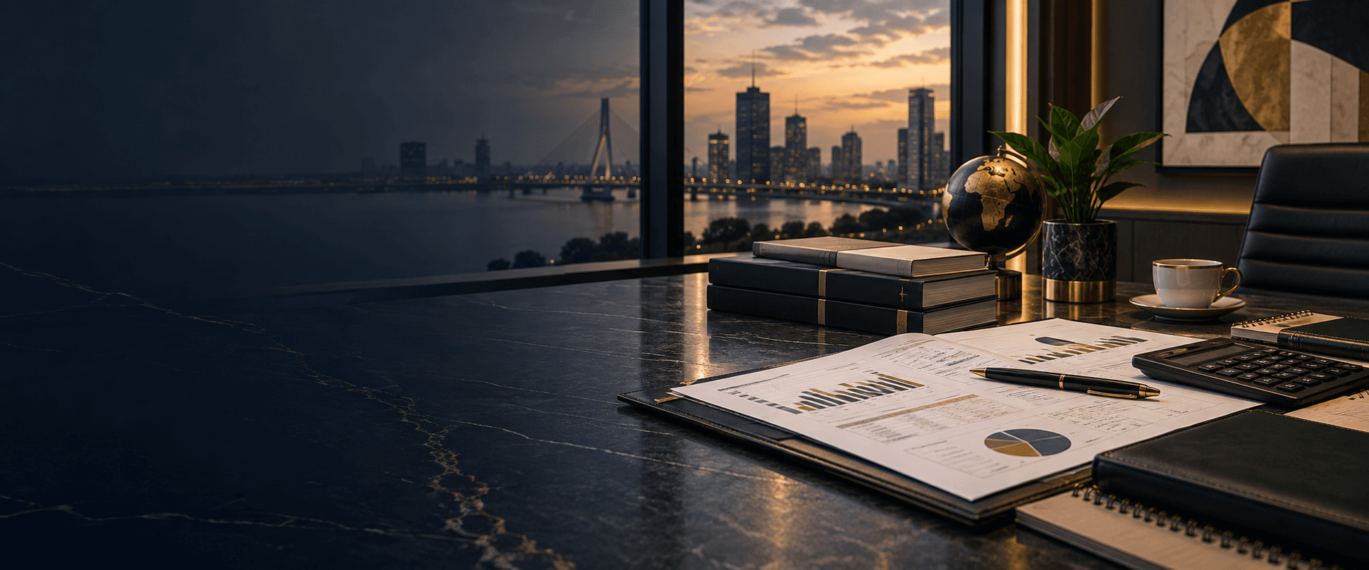 Professional audit and financial advisory workspace